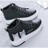 Women Winter Sneakers Female Cute Cat With Plush Flat Woman Lace Up High Top Warm Ladies Vulcanized Shoes Women's White Shoes